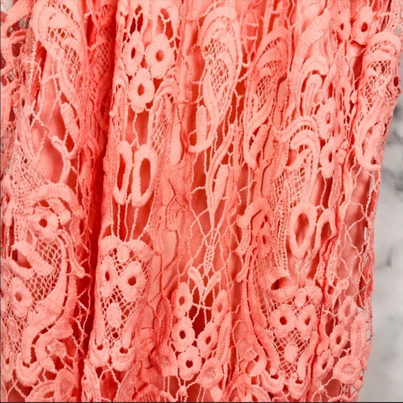 Urban Outfitters Peach Lace Shift Dress - Picture 7 of 8